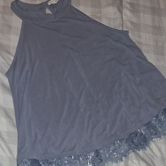 Grey tank top by Caution to the Wind. Size small. - Picture 2 of 4